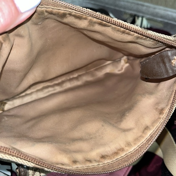 COACH Signature Khaki/Brown Crossbody purse - Picture 5 of 7